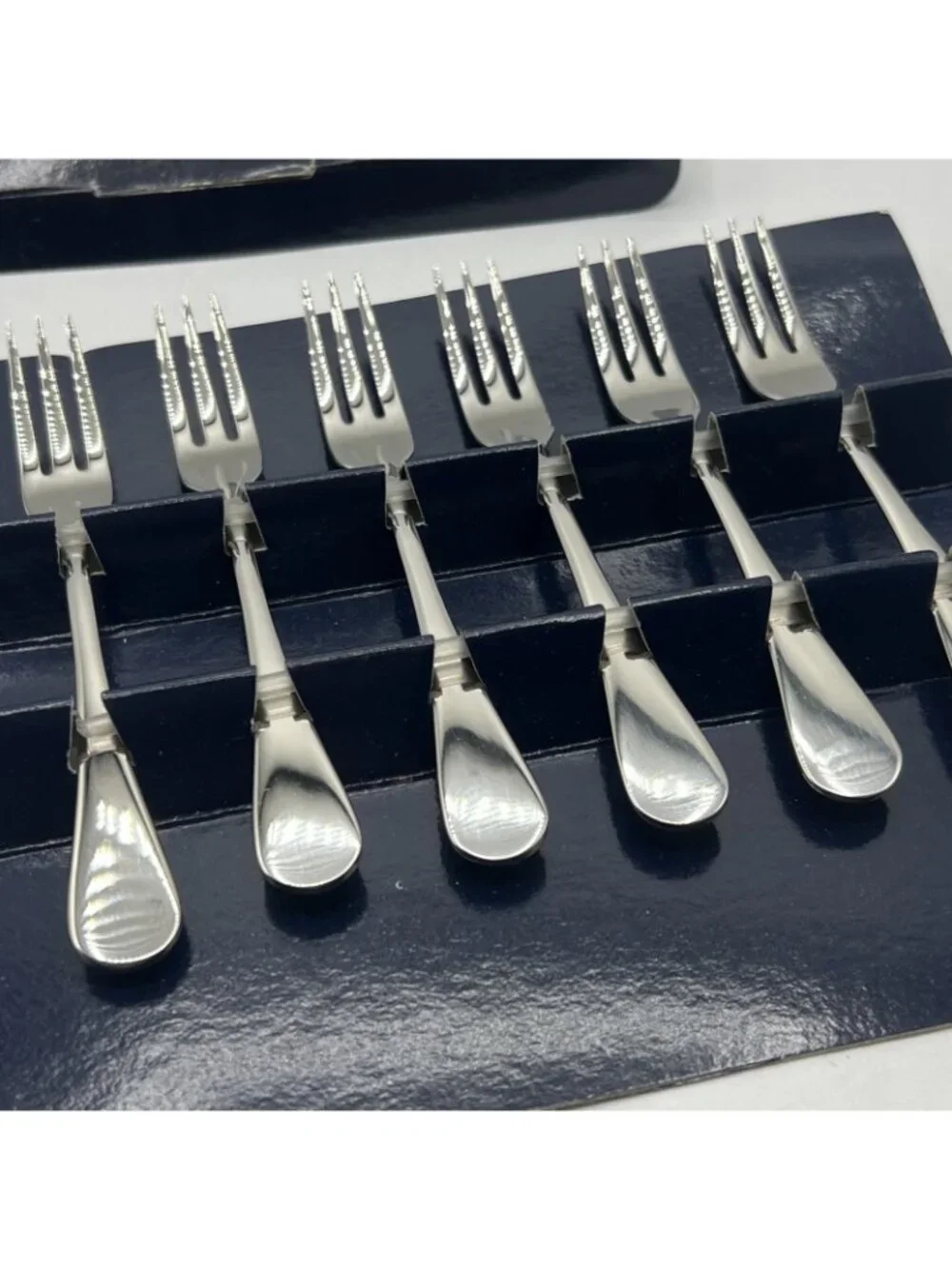 Dansk Silhouette Cocktail Seafood Forks Set of 6 Stainless Steel
